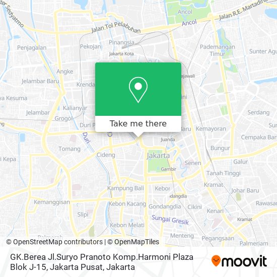 GK.Berea Jl.Suryo Pranoto Komp.Harmoni Plaza Blok J-15, Jakarta Pusat map