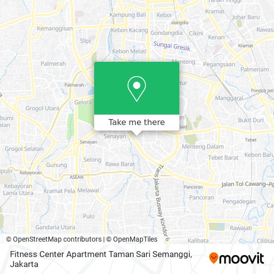 Fitness Center Apartment Taman Sari Semanggi map