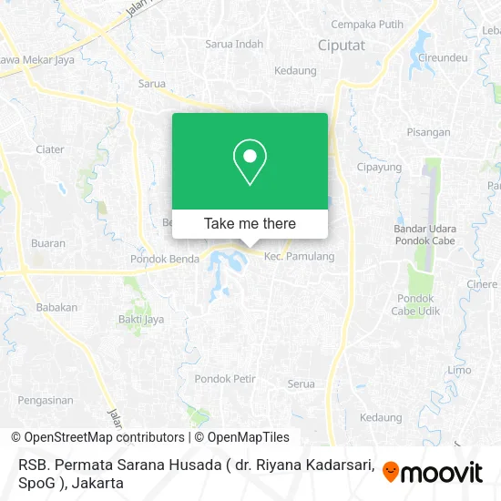 RSB. Permata Sarana Husada ( dr. Riyana Kadarsari, SpoG ) map