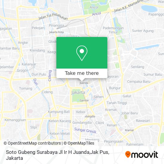 Soto Gubeng Surabaya Jl Ir H Juanda,Jak Pus map