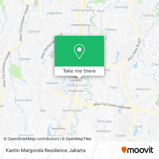 Kantin Margonda Residence map