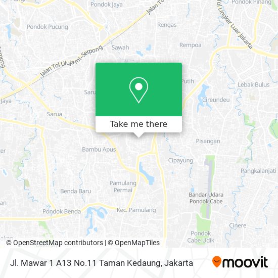 Jl. Mawar 1 A13 No.11 Taman Kedaung map