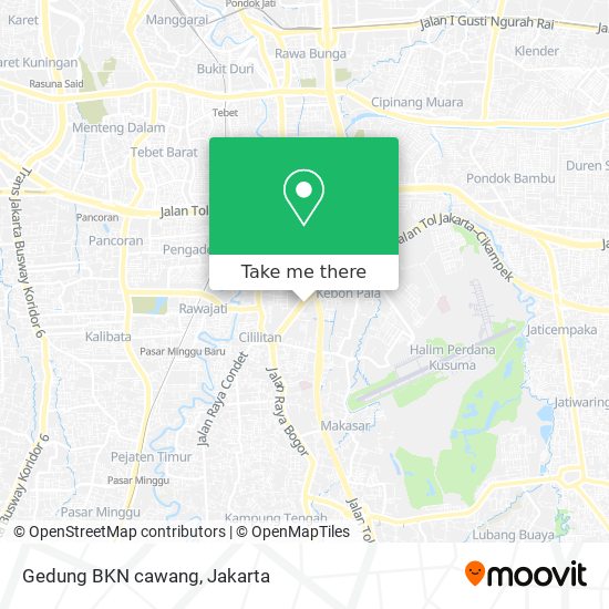 Gedung BKN cawang map