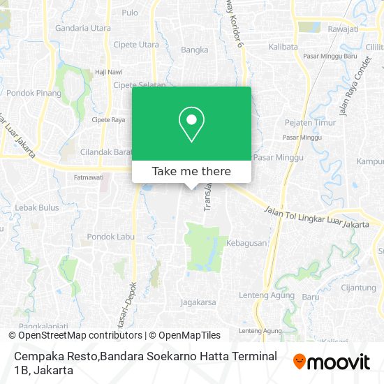 Cempaka Resto,Bandara Soekarno Hatta Terminal 1B map
