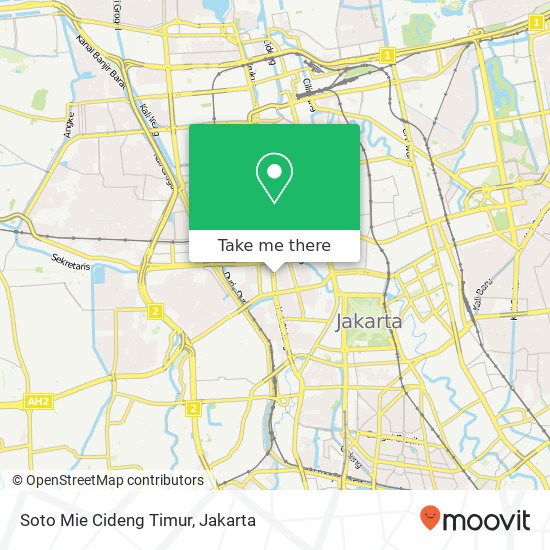 Soto Mie Cideng Timur map