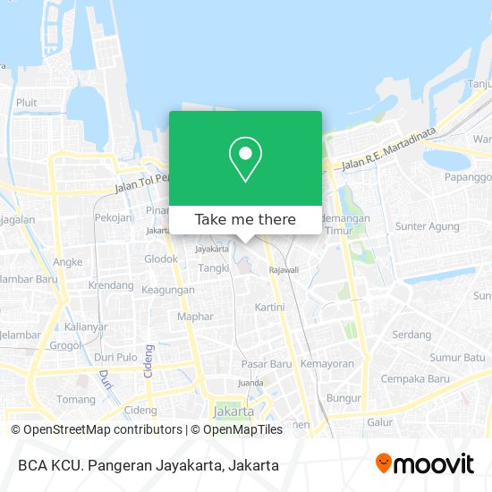 BCA KCU. Pangeran Jayakarta map