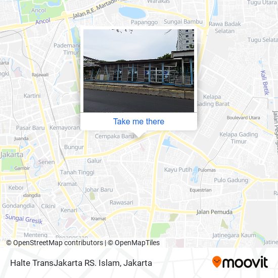 Halte TransJakarta RS. Islam map