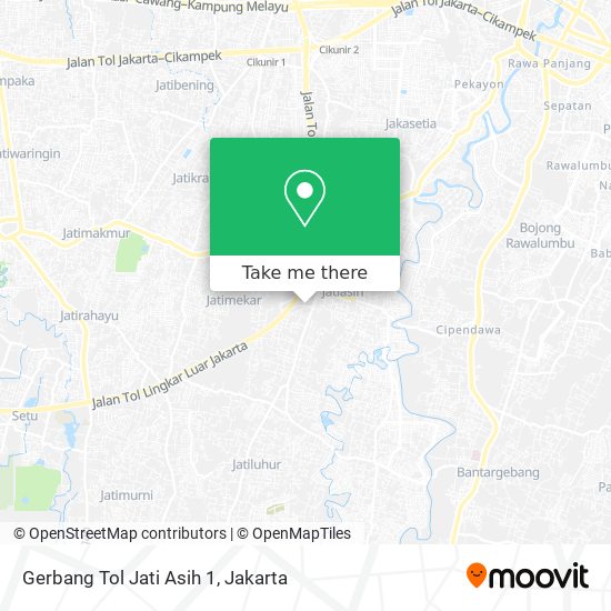 Gerbang Tol Jati Asih 1 map