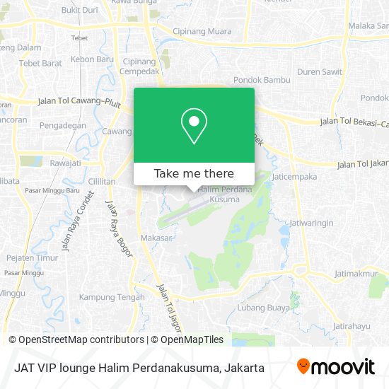JAT VIP lounge Halim Perdanakusuma map
