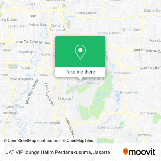 JAT VIP lounge Halim Perdanakusuma map