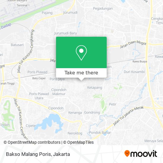 Bakso Malang Poris map