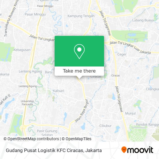 Gudang Pusat Logistik KFC Ciracas map