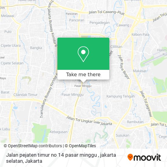 Jalan pejaten timur no 14 pasar minggu , jakarta selatan map