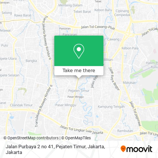 Jalan Purbaya 2 no 41, Pejaten Timur, Jakarta map