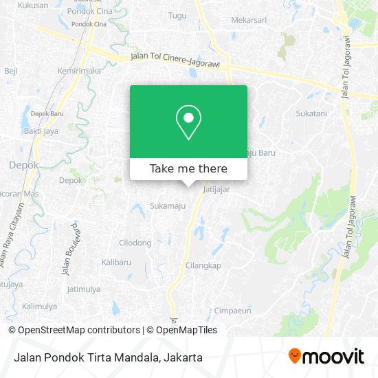 Jalan Pondok Tirta Mandala map