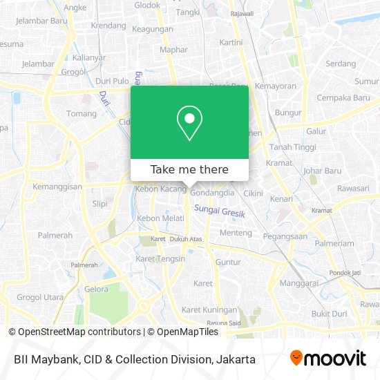 BII Maybank, CID & Collection Division map