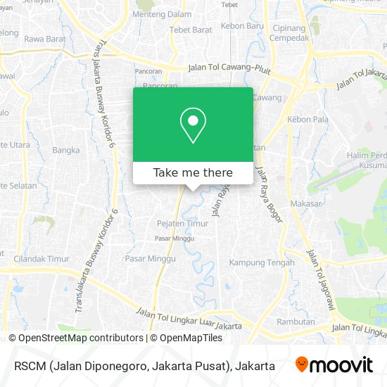 RSCM (Jalan Diponegoro, Jakarta Pusat) map