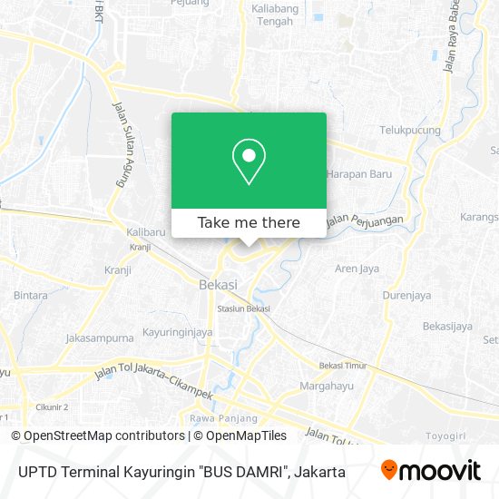 UPTD Terminal Kayuringin "BUS DAMRI" map