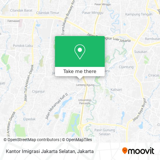 Kantor Imigrasi Jakarta Selatan map