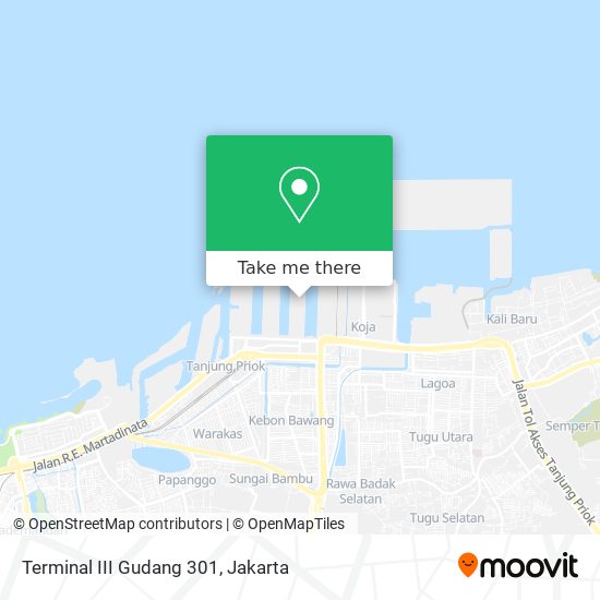 Terminal III Gudang 301 map