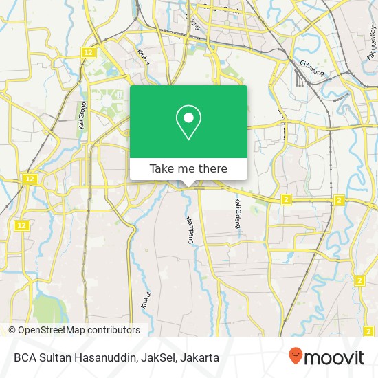 BCA Sultan Hasanuddin, JakSel map