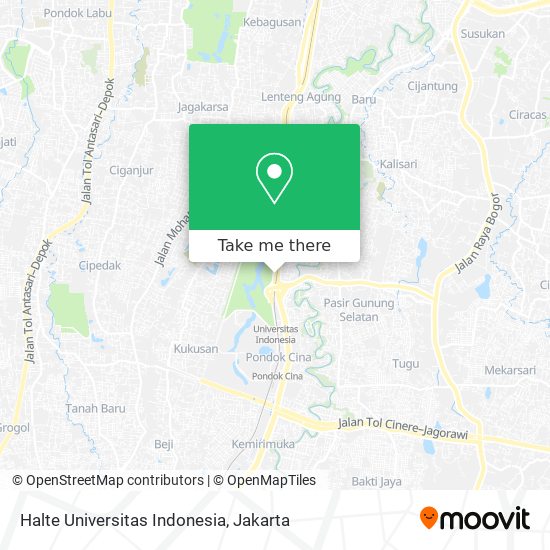 Halte Universitas Indonesia map