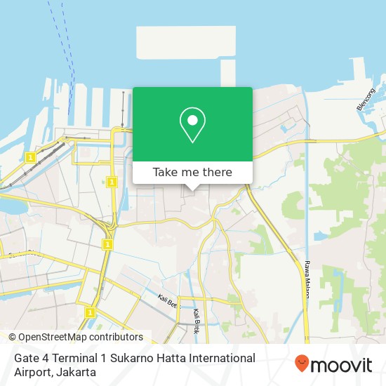 Gate 4 Terminal 1 Sukarno Hatta International Airport map
