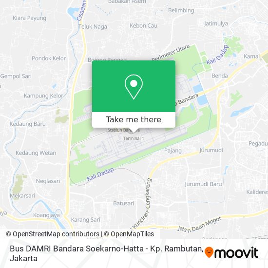Bus DAMRI Bandara Soekarno-Hatta - Kp. Rambutan map