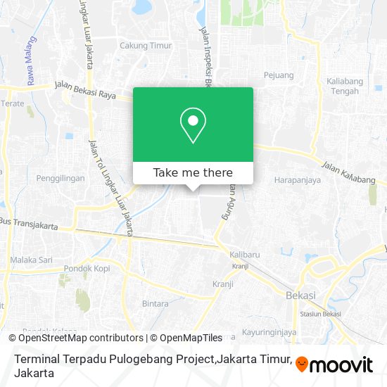 Terminal Terpadu Pulogebang Project,Jakarta Timur map