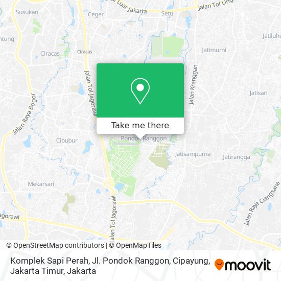 Komplek Sapi Perah, Jl. Pondok Ranggon, Cipayung, Jakarta Timur map