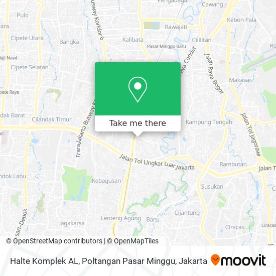 Halte Komplek AL, Poltangan Pasar Minggu map