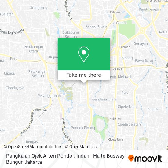 Pangkalan Ojek Arteri Pondok Indah - Halte Busway Bungur map