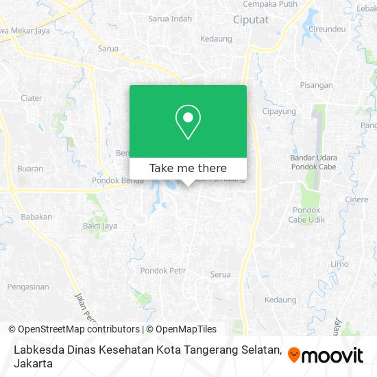 Labkesda Dinas Kesehatan Kota Tangerang Selatan map
