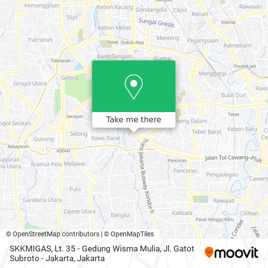 SKKMIGAS, Lt. 35 - Gedung Wisma Mulia, Jl. Gatot Subroto - Jakarta map