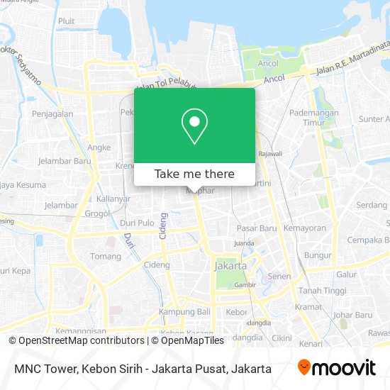 MNC Tower, Kebon Sirih - Jakarta Pusat map