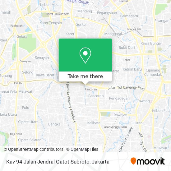 Kav 94 Jalan Jendral Gatot Subroto map