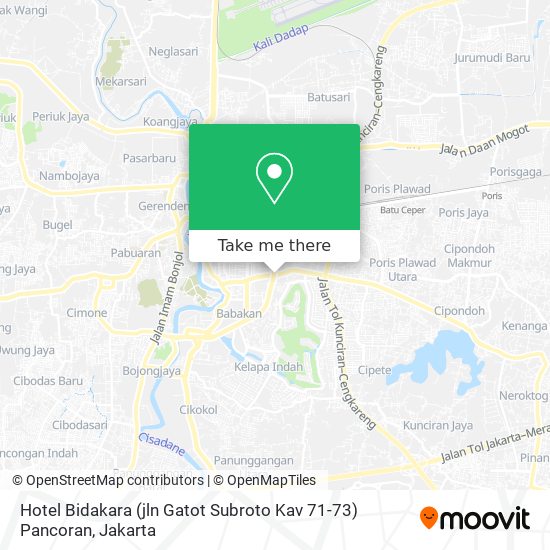 Hotel Bidakara (jln Gatot Subroto Kav 71-73) Pancoran map