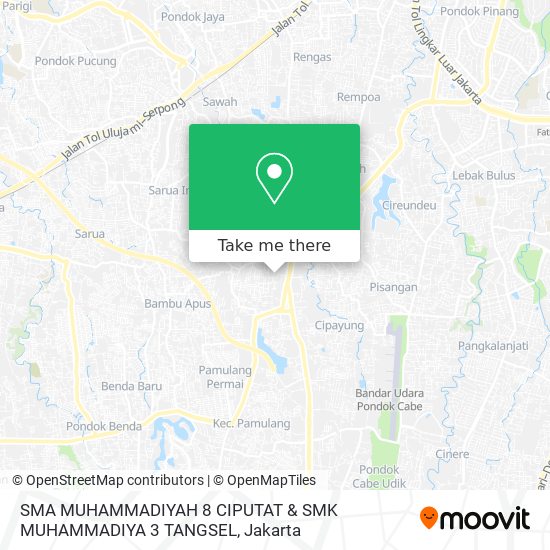 SMA MUHAMMADIYAH 8 CIPUTAT & SMK MUHAMMADIYA 3 TANGSEL map