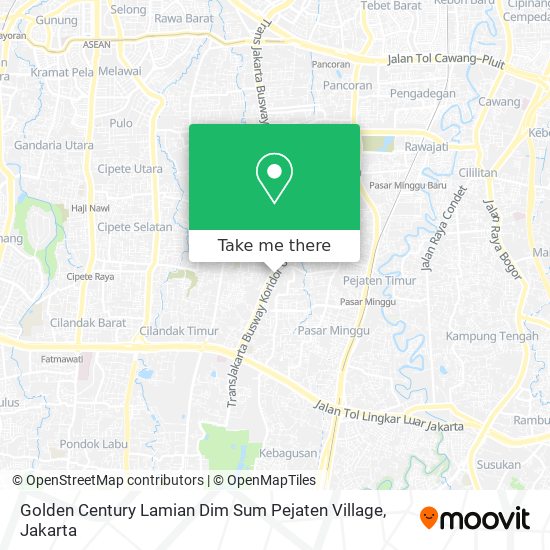 Golden Century Lamian Dim Sum Pejaten Village map