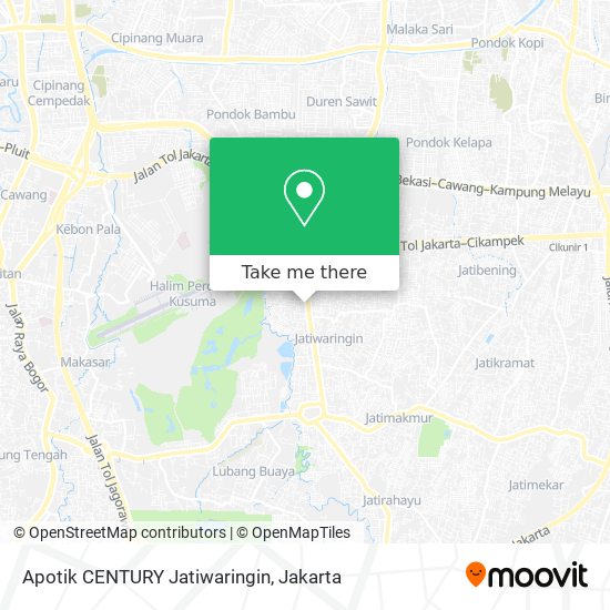 Apotik CENTURY Jatiwaringin map