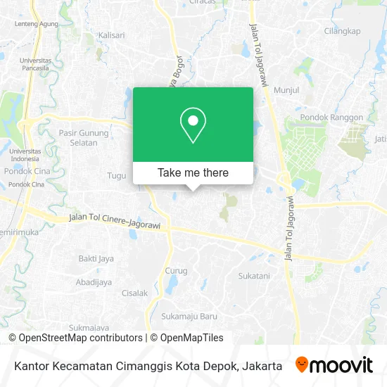 Kantor Kecamatan Cimanggis Kota Depok map