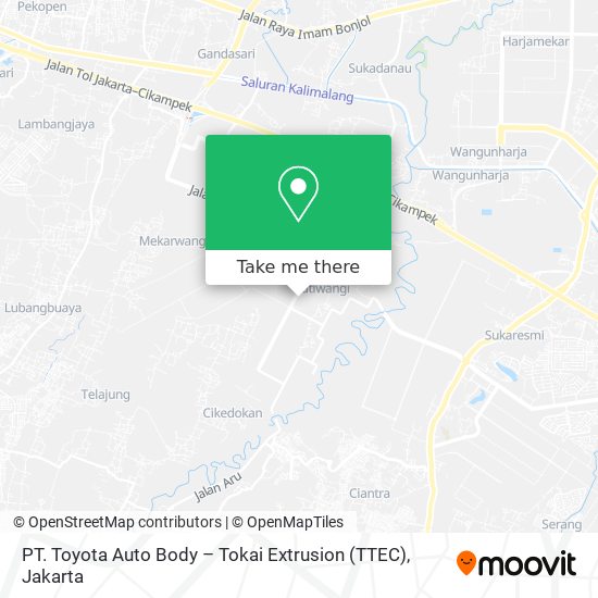 PT. Toyota Auto Body – Tokai Extrusion (TTEC) map