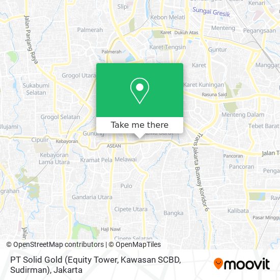 PT Solid Gold (Equity Tower, Kawasan SCBD, Sudirman) map