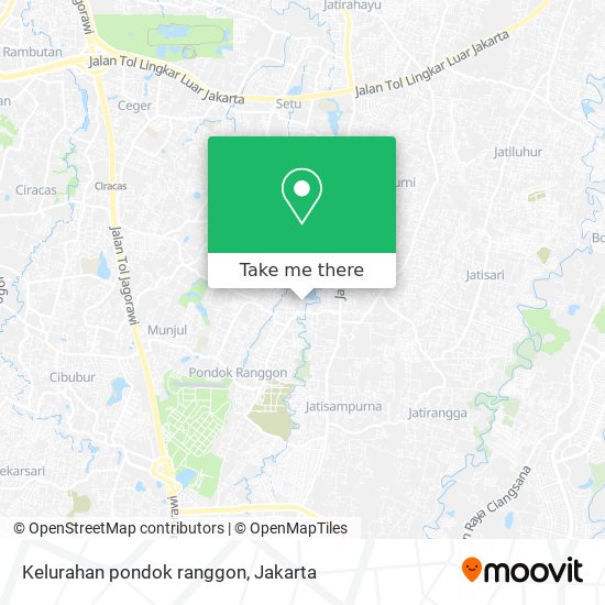 Kelurahan pondok ranggon map