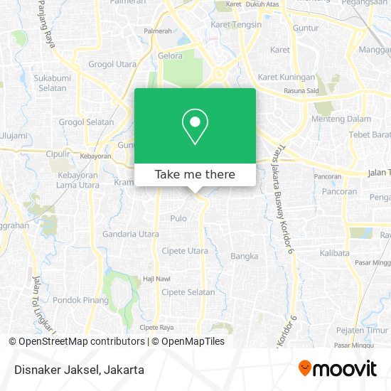 Disnaker Jaksel map