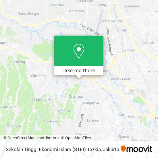 Sekolah Tinggi Ekonomi Islam (STEI) Tazkia map