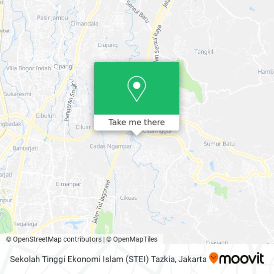 Sekolah Tinggi Ekonomi Islam (STEI) Tazkia map