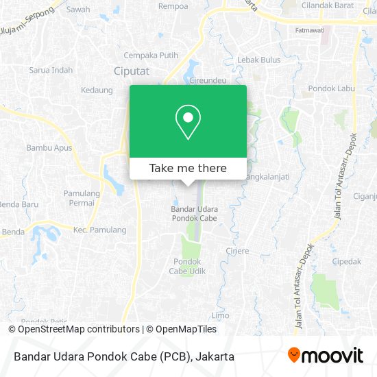 Bandar Udara Pondok Cabe (PCB) map