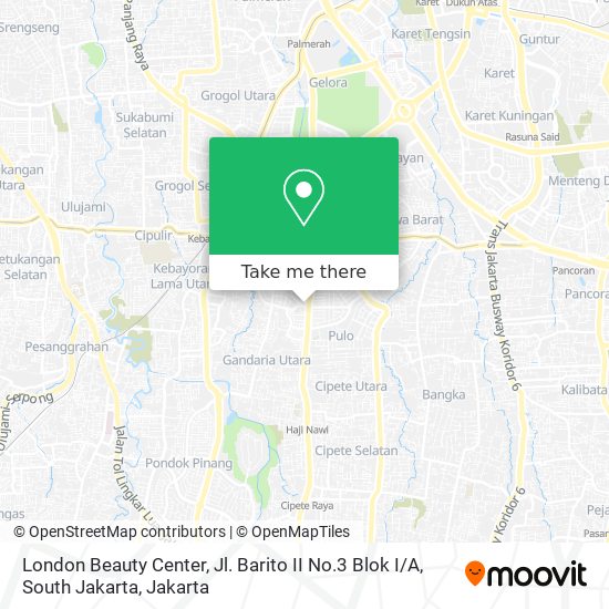 London Beauty Center, Jl. Barito II No.3 Blok I / A, South Jakarta map