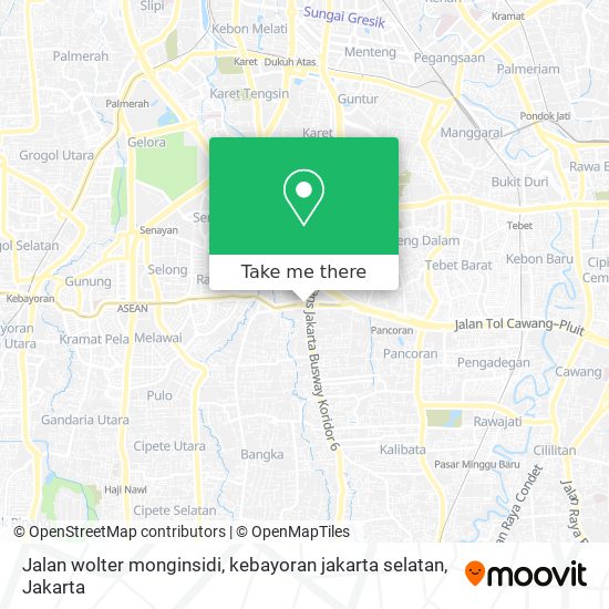 Jalan wolter monginsidi, kebayoran jakarta selatan map